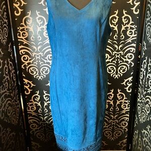 Thalia Sodi Fox Suede Nocturnal Blue Dress.